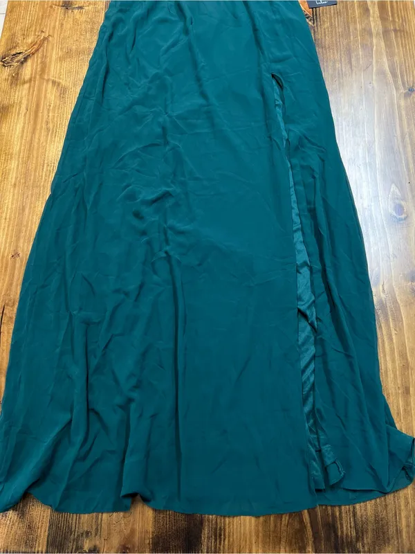 Lulus Revel in the Moment Emerald Green One-Shoulder Maxi Dress Size Large NWT - Image 8
