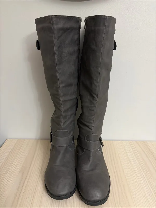 Vanity Amira Gray Knee-High Women's Boots size 8 - Image 3