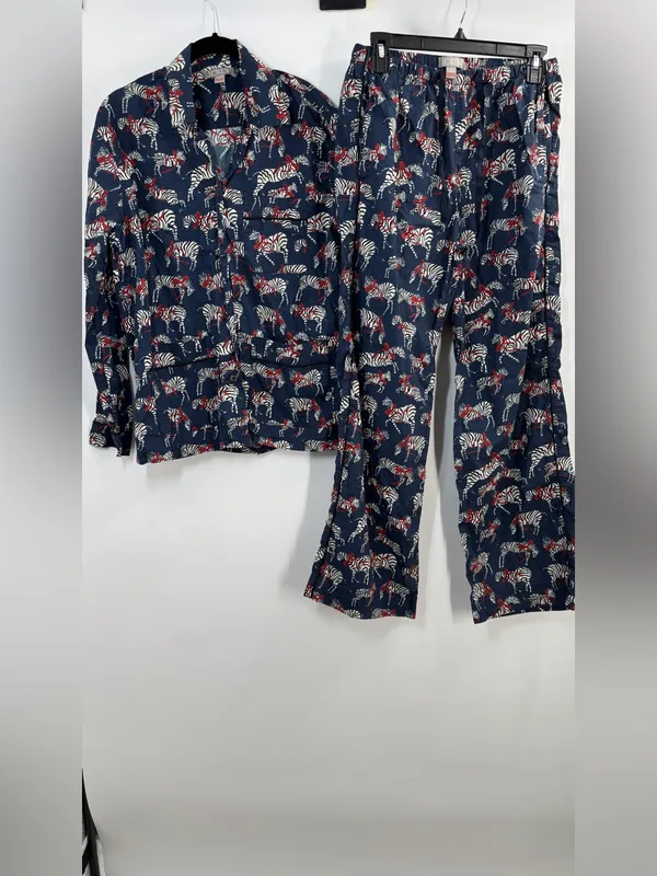 J.Crew Cotton Poplin Pajama pant Set in Party Animal Print Zebras - Image 6