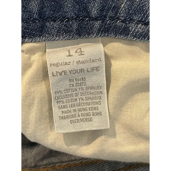 90s Y2K American Eagle Live Your Life Real Flare Distressed Denim Jeans 14 - Image 5