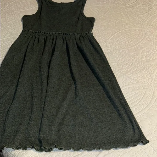 Olive Green Sleeveless Dress Size M - Image 6