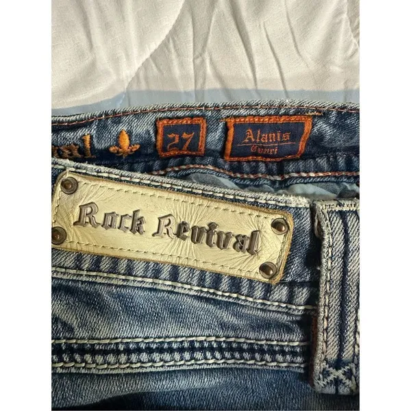 Rock Revival Jeans Size 27 Capri Alanis Inseam 23 Inches - Image 13