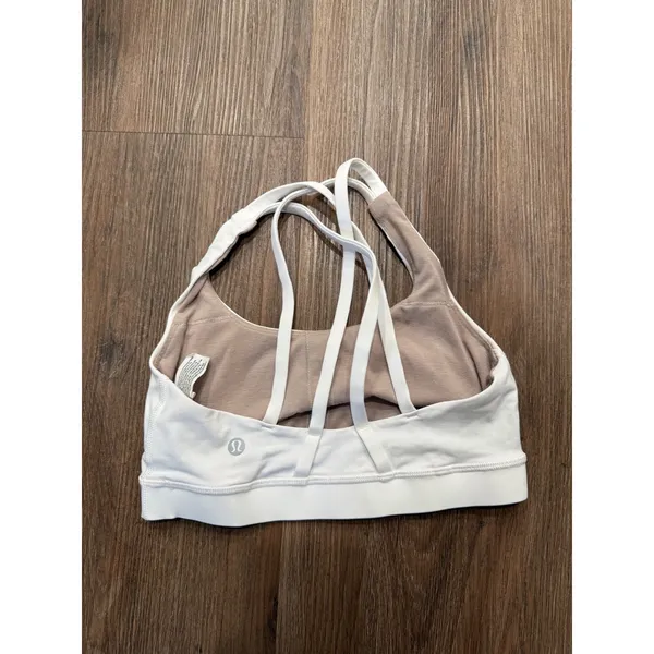 Lululemon Free to Be Bra Wild White Strappy Sports Bra Size 4 LW2540S - Image 2
