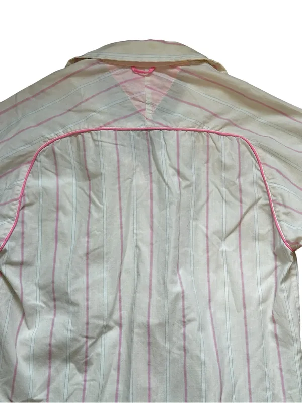 Vintage RAU Klikit Pearl Snap Western Shirt Pink Striped Cowgirl Ranch Wear - Image 6