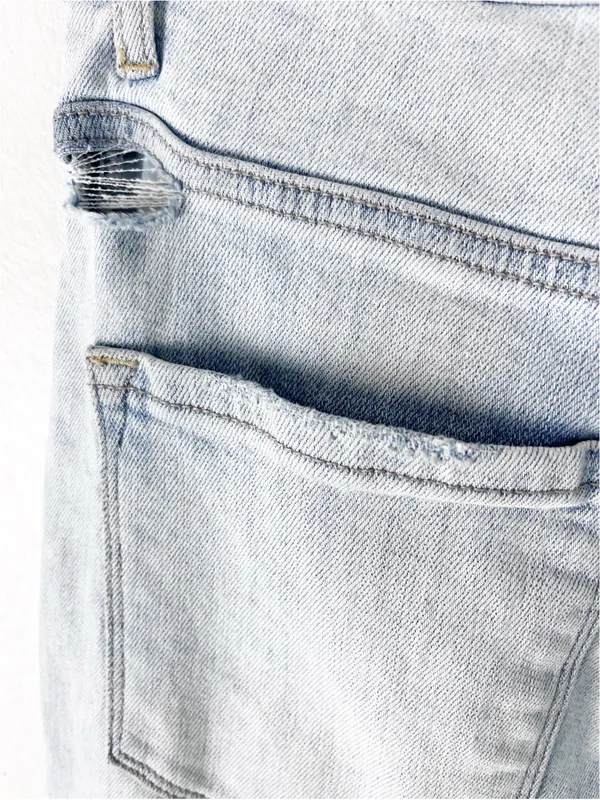 VERVET Light Wash High Rise Wide Leg Cargo Denim Jeans 25 Casual Neutral Boho - Image 11