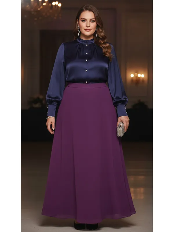 Alfred Angelo Purple Grape Maxi Formal Skirt 26W Prom Formal Whimsigoth - Image 7