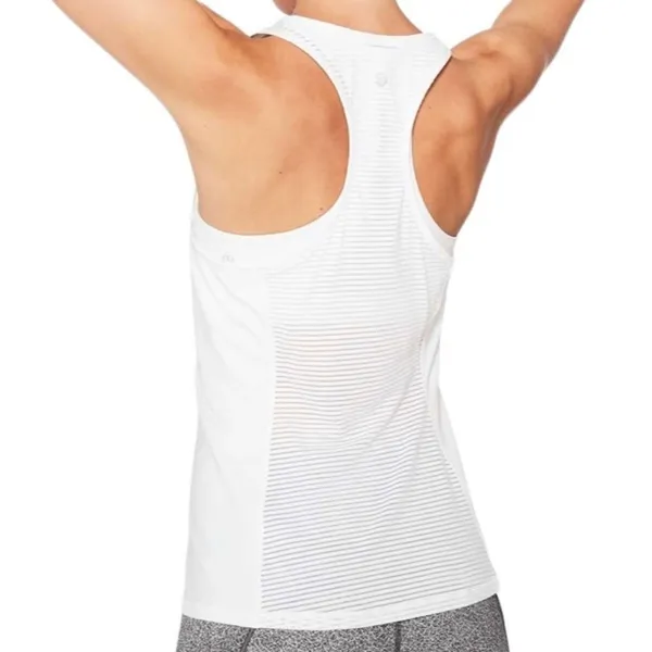 Lululemon Goal Crusher Tank White Light Luxtreme Size 4 Tank Top - Image 2