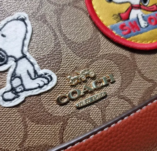 Coach X Peanuts Dempsey Tote 22 In Signature Canvas With Patches CE851 - Image 3