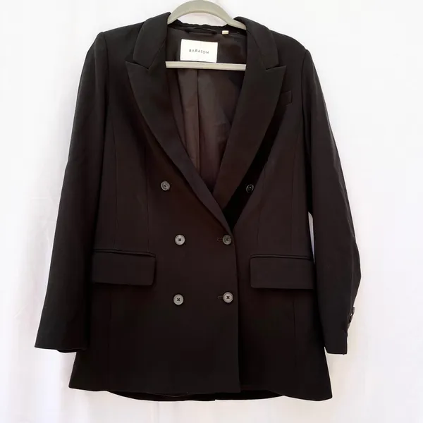 ARITZIA | BABATON BLACK DOUBLE BREASTED BLAZER SIZE 0 - Image 2