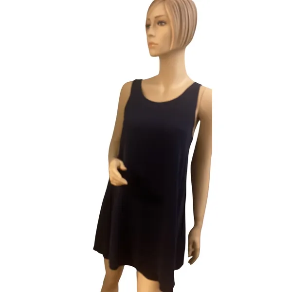 Alice + Olivia Silk Mini Dress‎ Navy Blue - Size Small Petite - Image 5