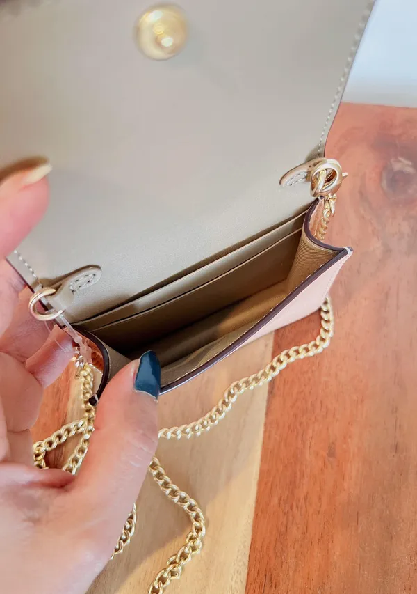 Coach Mini Wallet On A Chain With Floral Whipstitch - Image 5