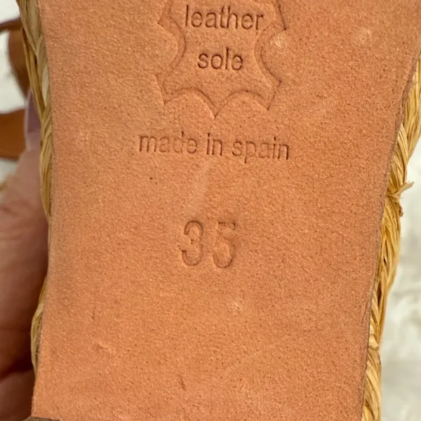 Andre Assous Tan Braided Wedges Size 5 - Image 8