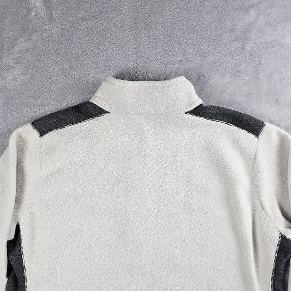 Eddie Bauer Reversible Long Sleeve 1/4 Zip Sweater Womens Size XL Gray/Cream - Image 13
