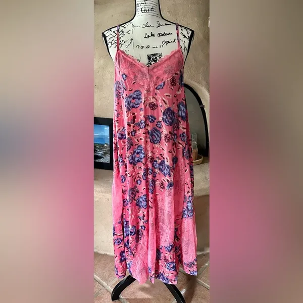 Free People First Date Printed Maxi Slip - Image 4
