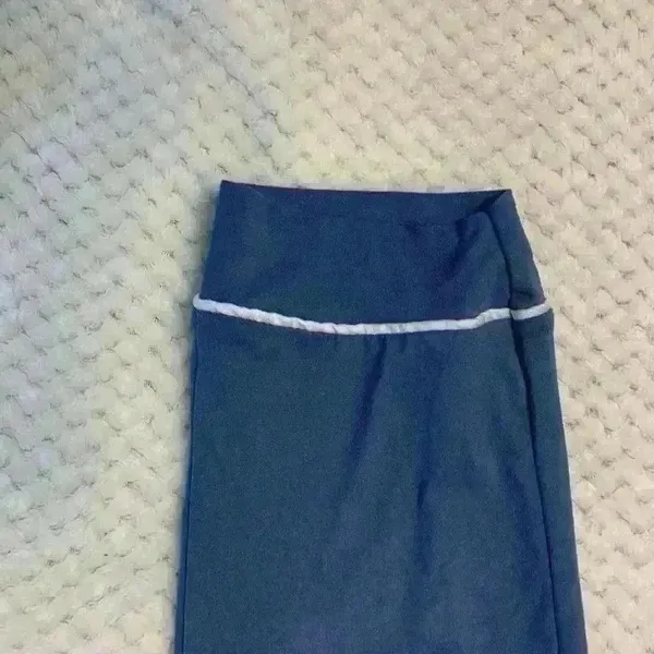 Blue Hurley sz L pajama pant comfy cozy coastal grandma drawstring bridesmaid - Image 4