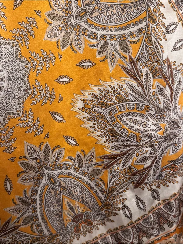 Cider Paisley Print Wide-Leg Trousers in Mustard and Brown‎ - Image 5