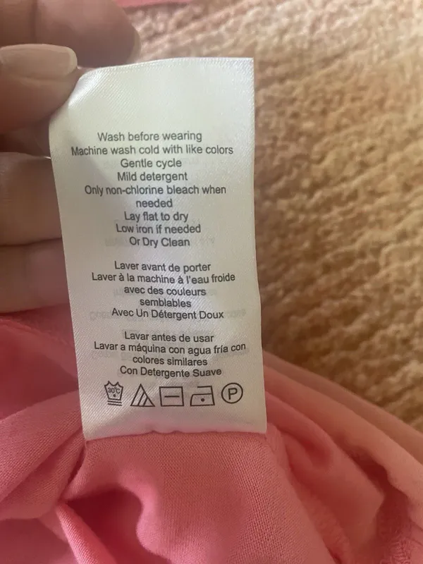 Motherhood Maternity Pink Tunic Top S Scoop Neck Half Sleeve Sheer Hem New - Image 6