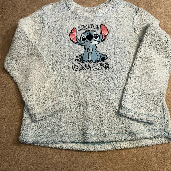 Disney Blue and Gray Stitch Pajama Set size medium - Image 2