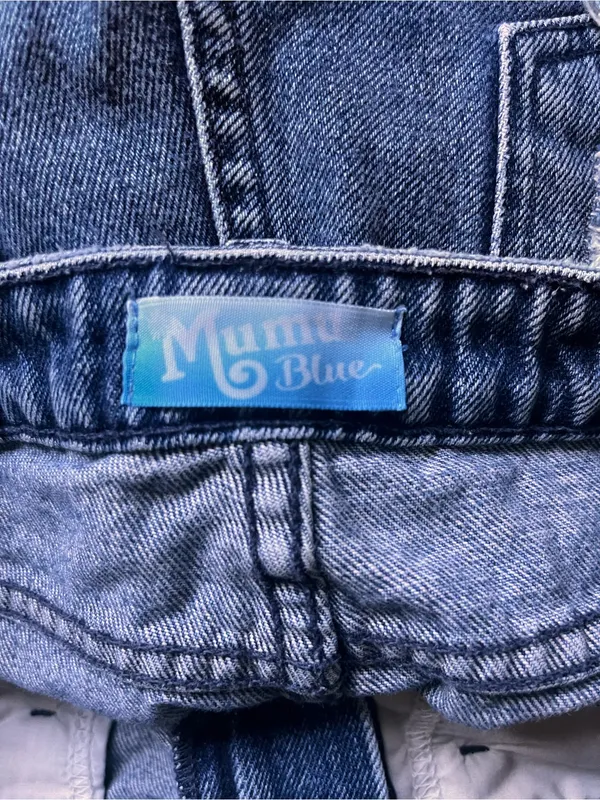 Show Me Your Mumu Blue Distressed Cutoff Denim Shorts Size 6/28‎ - Image 3