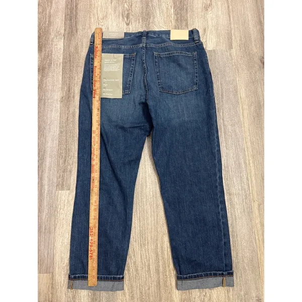 Everlane The Summer Jean High Rise Straight Distressed Organic Blue 30 Regular - Image 6