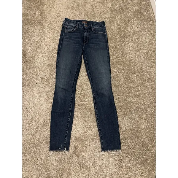 MOTHER The Looker Ankle Fray Jeans Hot Springs Size 25 - Image 4