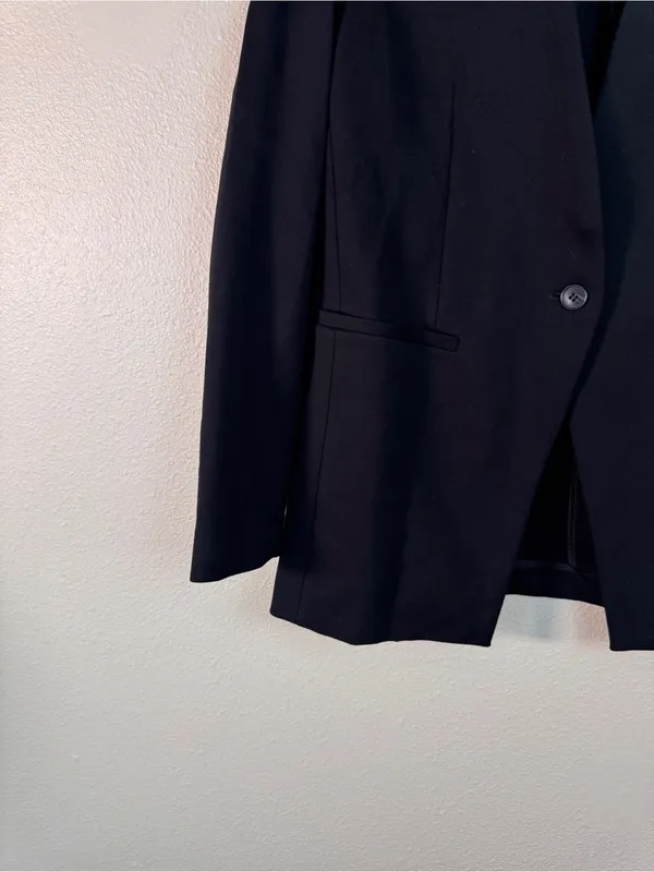 Spanx Black The Perfect Collarless Blazer Jacket Womens S Preppy Academia Classi - Image 11
