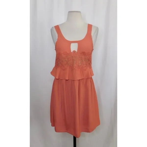 NEW!! FOR LOVE AND LEMONS Sienna Dress Lace Keyhole‎ Mini Party Romantic Small - Image 2