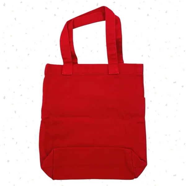 Big Bud Press Mini Tote Mustang Red Bright Cotton Canvas Casual Small Bag NEW - Image 2