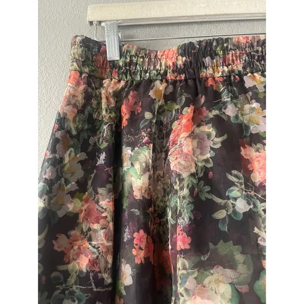 Alice + Olivia Flora Silk Smocked Mini Skirt - Image 6
