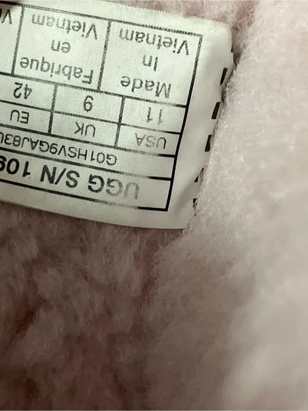 UGG Fluff Yeah Slide Women 11 Pink Sheepskin Platform Slingback Sandal Slippers - Image 6
