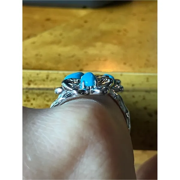 Genuine Sleeping Beauty Turquoise Butterfly Ring Size 9 - Image 2