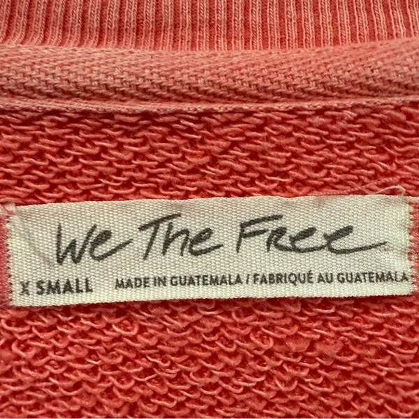 We the Free Free People Camden‎ Cozy Super Oversized Coral Sweatshirt Rare Color - Image 6