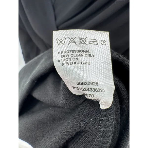 Black Sleeveless‎ Sheer Neckline Ruched Sheath Dress WAREHOUSE UK12 - Image 7