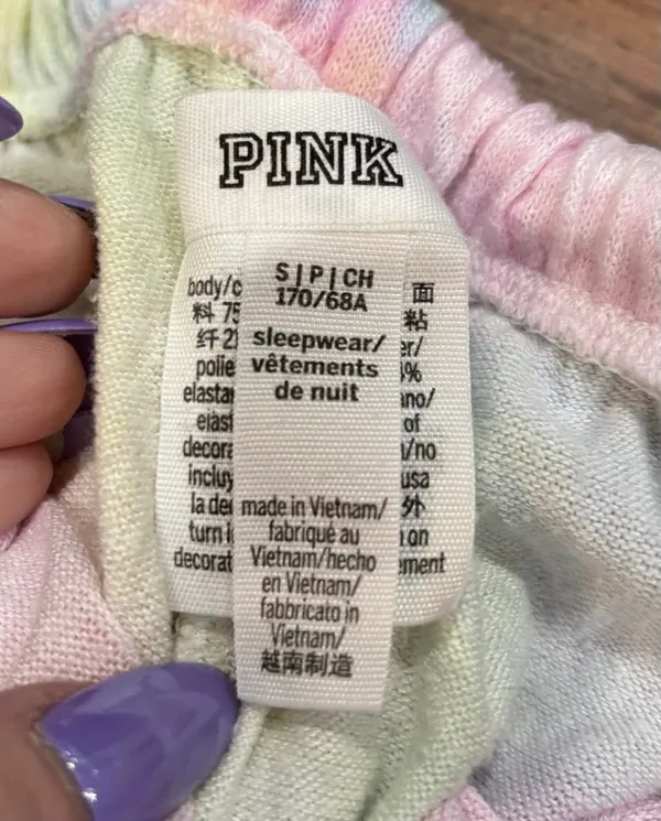 Victoria's Secret PINK Cozy Pastel Rainbow Tie-Dye Pajama Pants - Image 11