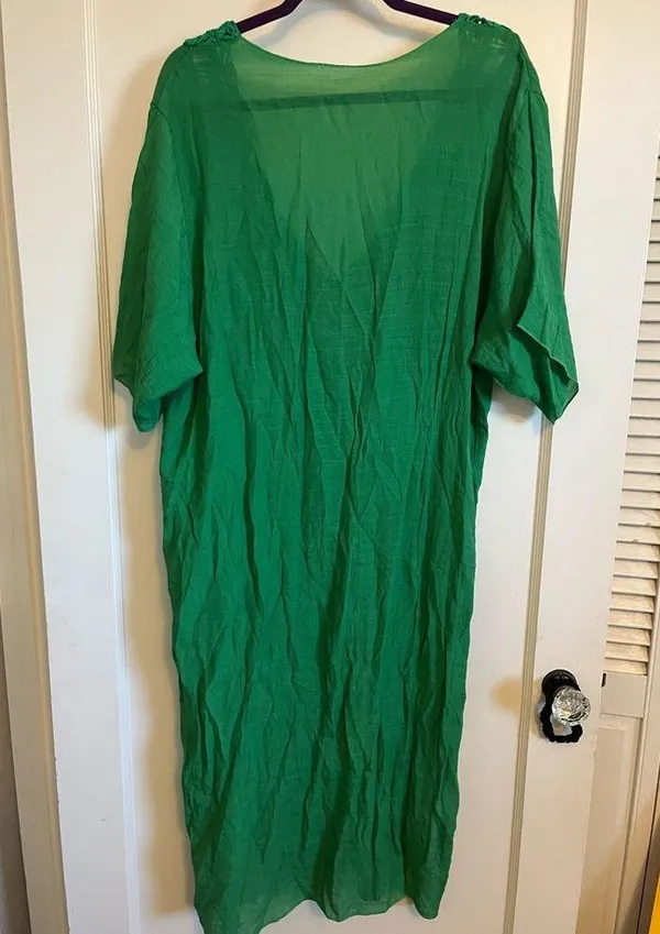 Green beach cover up Size L - Image 4