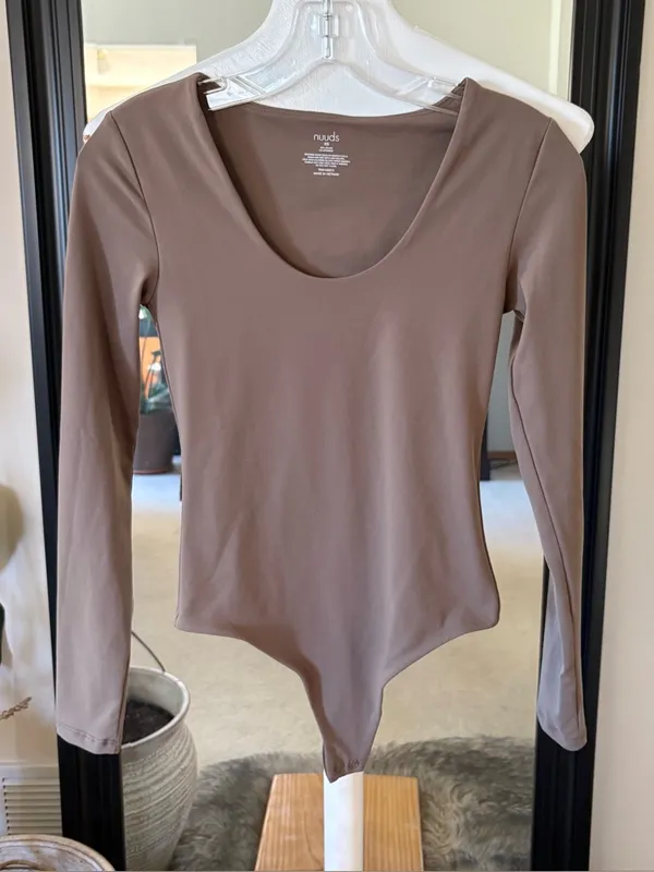 NUUDS Long Sleeve Scoop Neck Bodysuit Size XS - Image 2