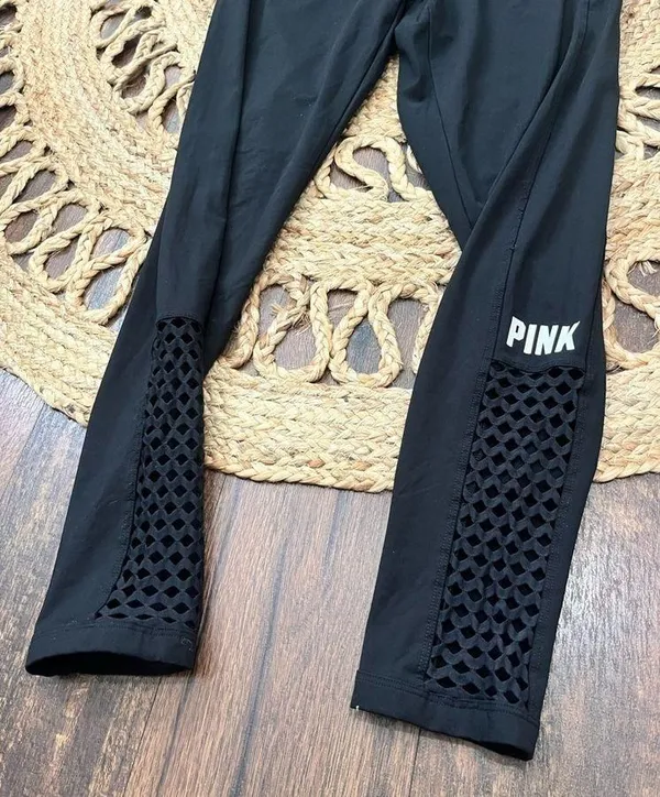 PINK - Victoria's Secret Leggings Size Med Grey Cheetah Print - Image 2