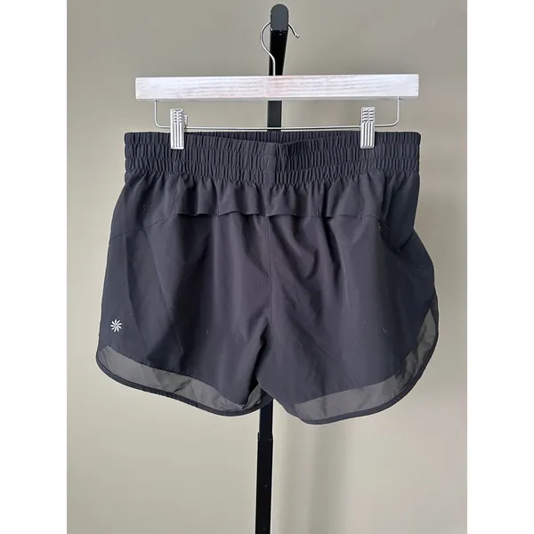 Athleta Mesh Racer Run 4” Short Black Small - Image 3