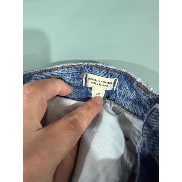 Madewell‎ The Perfect Vintage Wide-Leg Jeans Blue DM4427 29 - Image 5