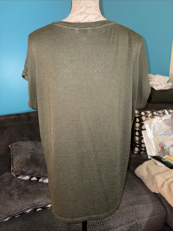🎉4 for $20 Orvis Women's Short Sleeve V-Neck Tunic Knit Top, Large - Image 3