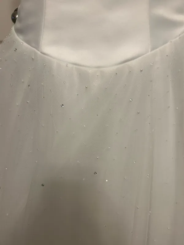 Mori Lee size 6 wedding dress - ball gown style - strapless- pearls/rhinestones - Image 2