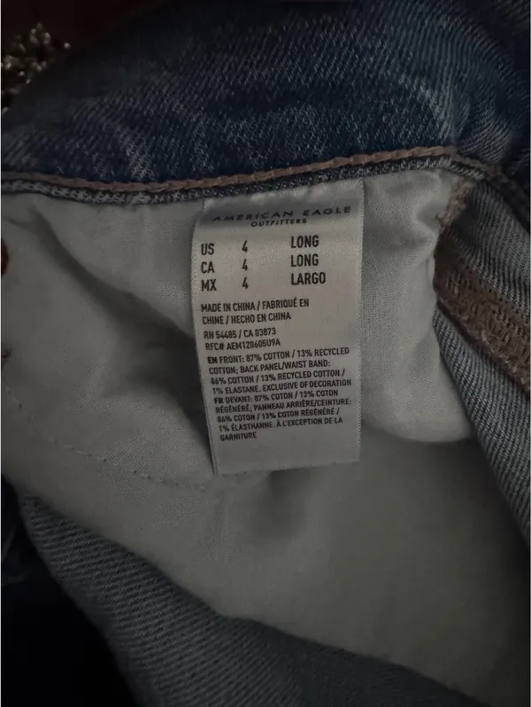 American Eagle AE Strigid Low-Rise Ex- Boyfriend Jean 4 Long - Image 3
