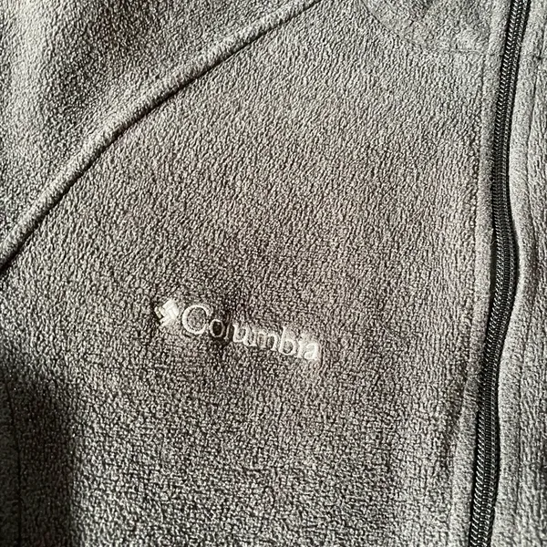 Columbia Black Full Zip Men Women Fleece Jacket Sz Medium excellent xondeion - Image 3