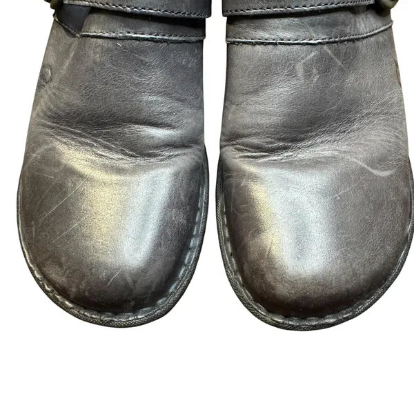 Born Clogs Shoes Womens Size 8 Black Leather Buckle Slip On‎ Comfort Walking - Image 2