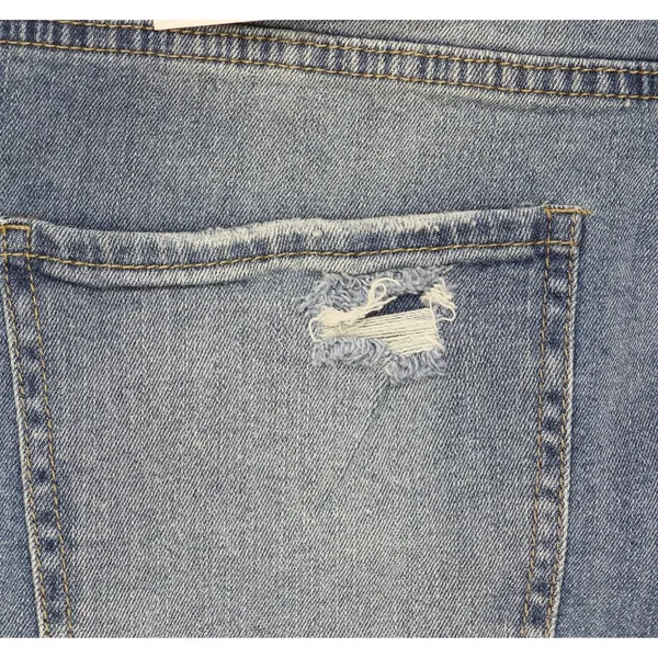NWT Gogo Jeans Distressed Frayed Straight-Leg Jeans Medium White Wash Blue 20W - Image 13