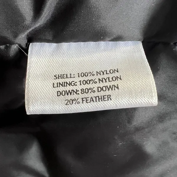 Eileen Fisher Long Down Puffer Coat Eggshell Gray Stand Collar Size L - Image 11