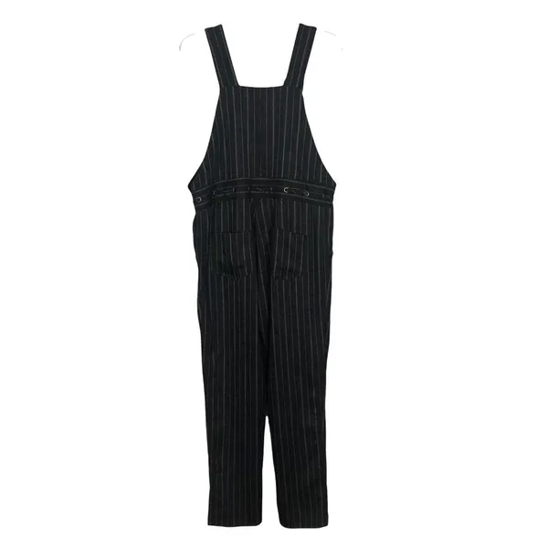 Black Pine Overalls Womens Small Cotton Dark Boho Barn Lumberjack Country Grunge - Image 8