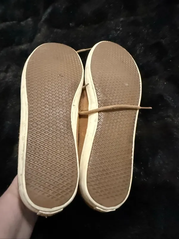 Vans Surf Siders Lace Up Loafers Size 10 Brown Suede Deck Casual shoes - Image 3