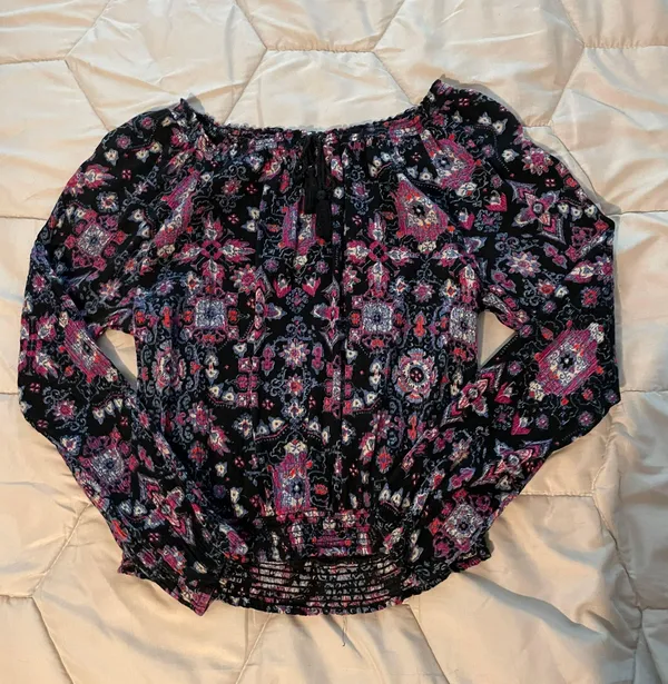 Off The Shoulder Boho Blouse - Image 2