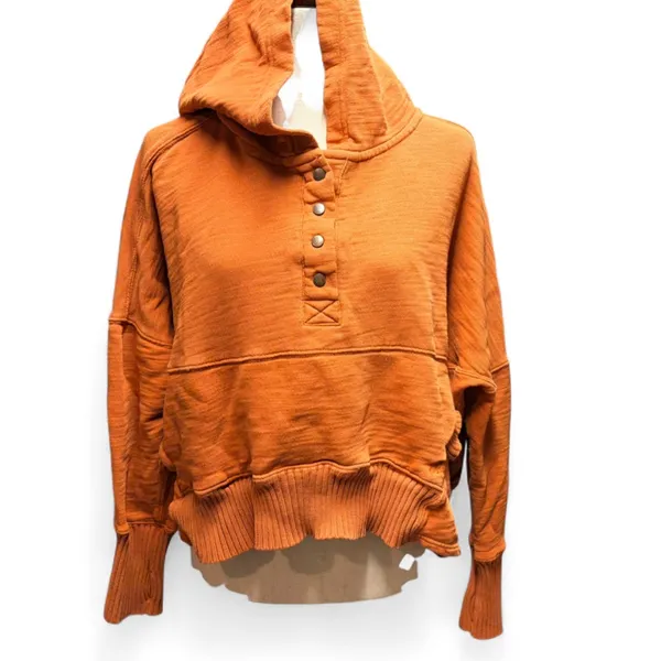 FP Movement Honey Dove‎ Orange Relaxed Oversized Pullover Hooded Sweatshirt - Image 3
